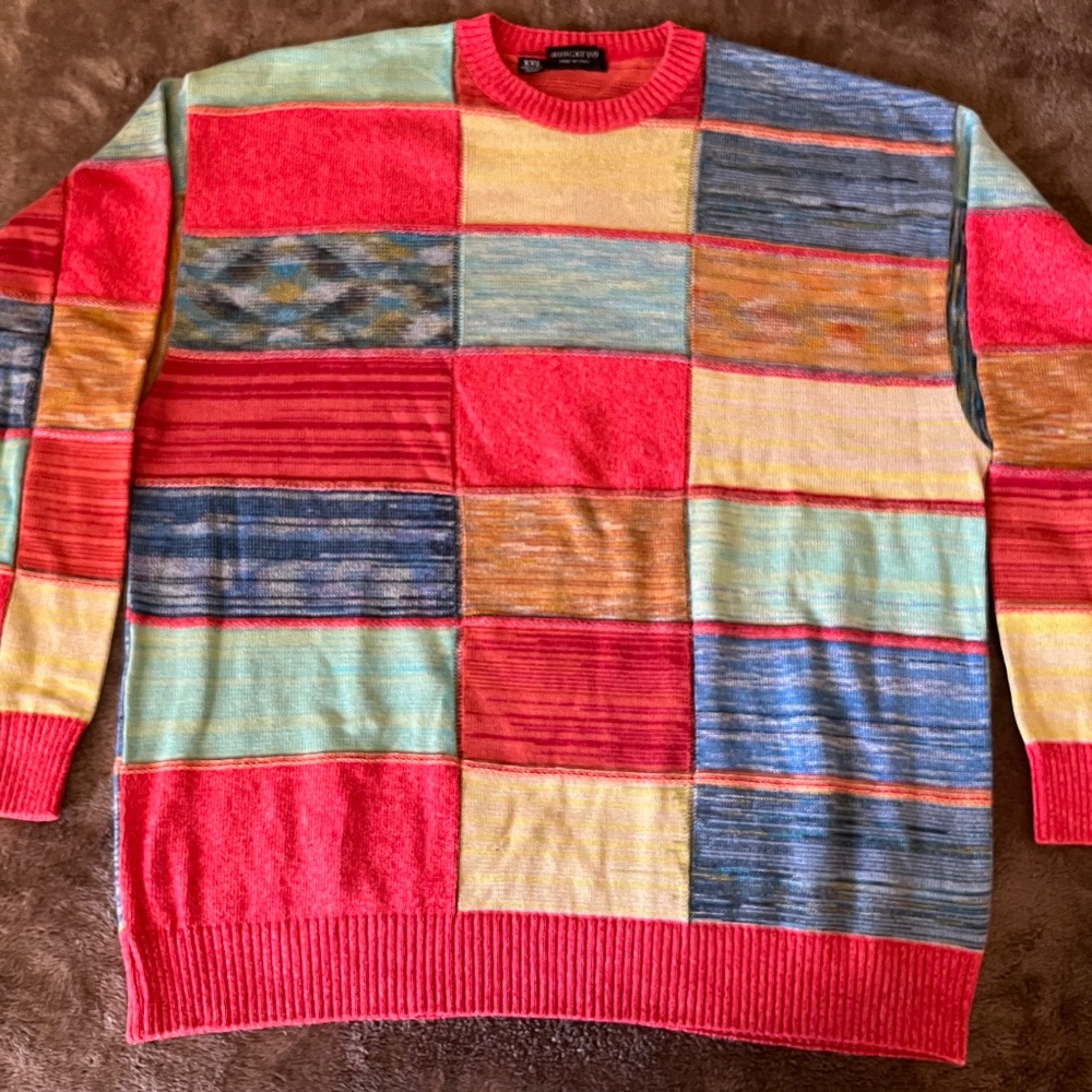 Mens Riscatto multi color Patch Sweater